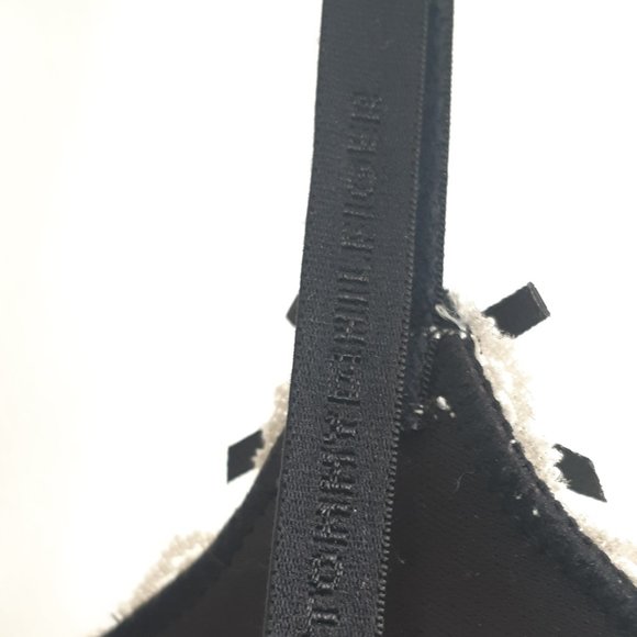 Tommy Hilfiger 36B Push up Plunge Bra Black with White Lace - Picture 10 of 10